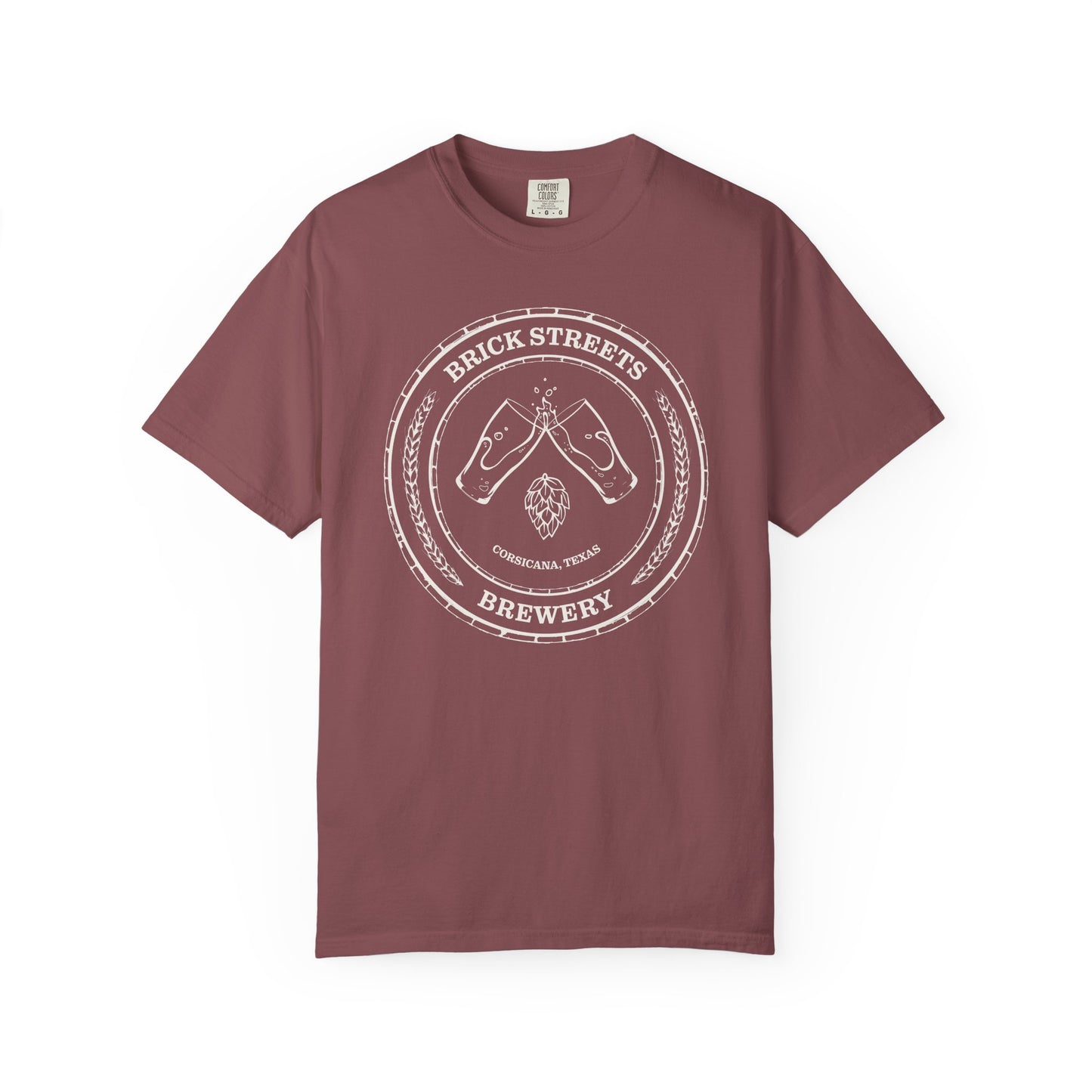 Brick Streets Brewery - Casual Beer Lover Tee - Tan Logo