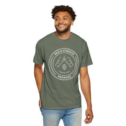 Brick Streets Brewery - Casual Beer Lover Tee - Tan Logo